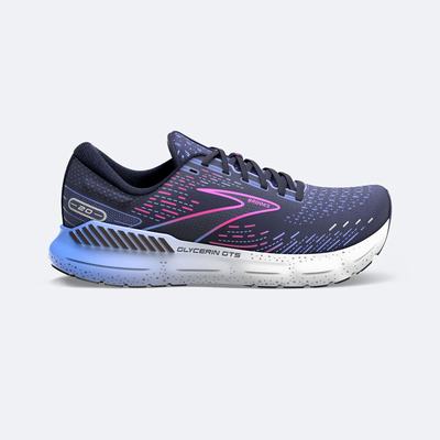 Women's Brooks Glycerin GTS 20 Road Running Shoes Navy/Blue/Pink | USA34592