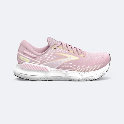 Women's Brooks Glycerin GTS 20 Road Running Shoes Pink/Yellow/White | USA57263