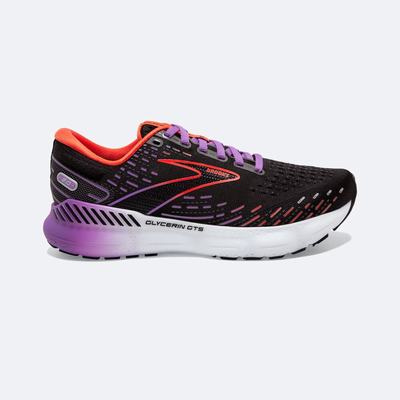 Women's Brooks Glycerin GTS 20 Road Running Shoes Black/Flower | USA73916