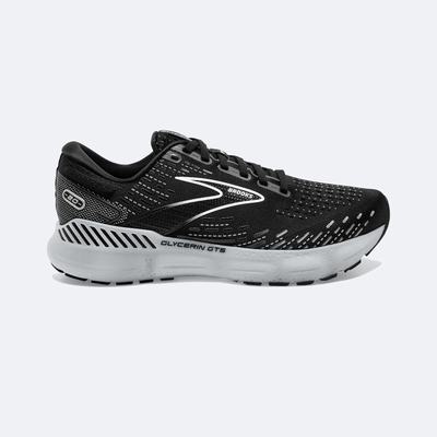 Women's Brooks Glycerin GTS 20 Road Running Shoes Black/White | USA74395