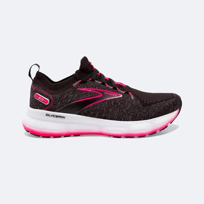 Women's Brooks Glycerin StealthFit 20 Running Shoes Black/Pink | USA45812