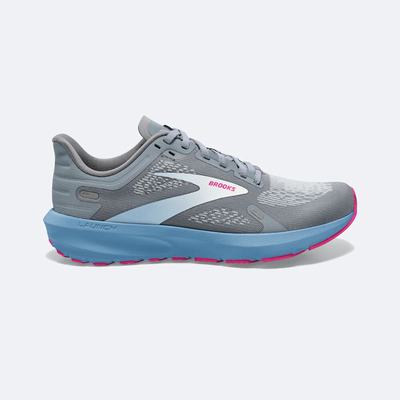 Women's Brooks Launch 9 Road Running Shoes Grey/Blue/Pink | USA07192