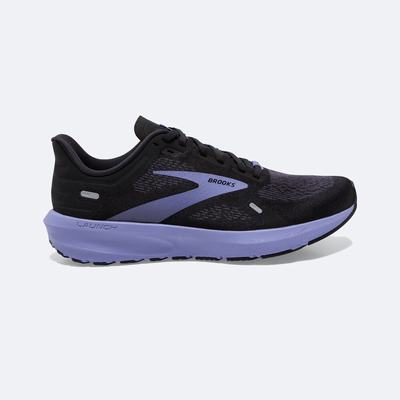 Women's Brooks Launch 9 Road Running Shoes Black/Purple | USA48351