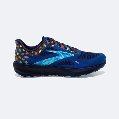 Women's Brooks Launch 9 Road Running Shoes Blue/Navy/Yellow | USA80916