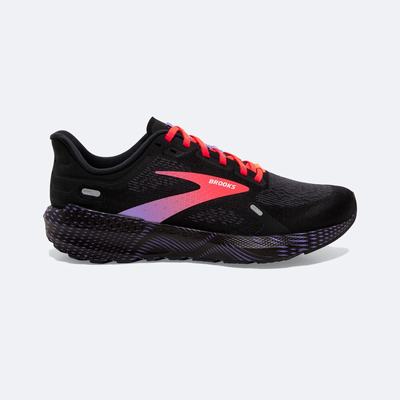 Women's Brooks Launch GTS 9 Road Running Shoes Black/Coral/Purple | USA87435