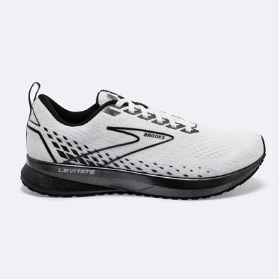 Women's Brooks Levitate 5 Road Running Shoes White/Black | USA09825