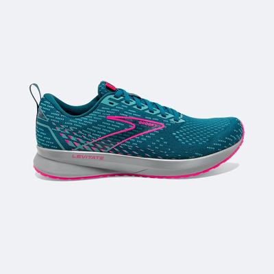 Women's Brooks Levitate 5 Road Running Shoes Blue/Pink | USA58297