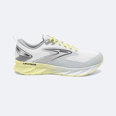 Women's Brooks Levitate 6 Road Running Shoes White/Yellow | USA01965