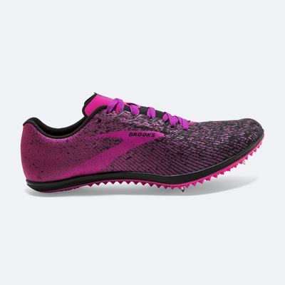 Women's Brooks Mach 19 Cross Country Spikes Black/Pink | USA50467