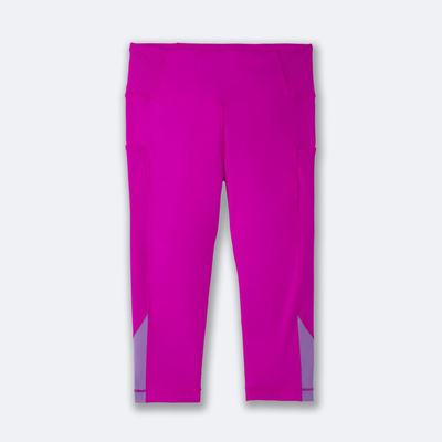 Women's Brooks Method 1/2 Crop Tight Running Tights Pink/Purple | USA61740