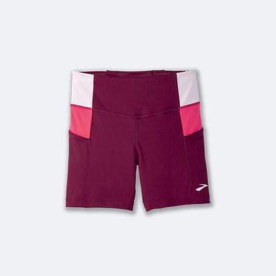 Women's Brooks Method 5" Short Tight Burgundy/Pink | USA63051