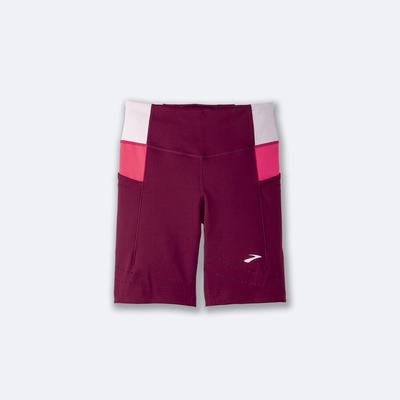 Women's Brooks Method 8" Short Tight Burgundy/Pink | USA67059