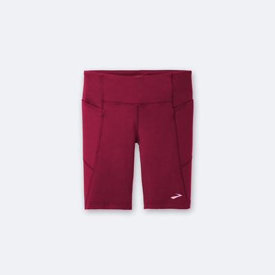 Women's Brooks Moment 8" Short Tight Burgundy | USA41976