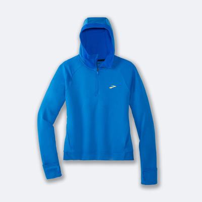 Women's Brooks Notch Thermal Hoodies Blue | USA24786