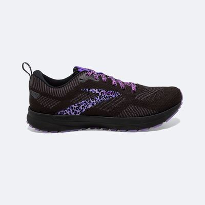 Women's Brooks Revel 5 Road Running Shoes Black/Purple | USA48502