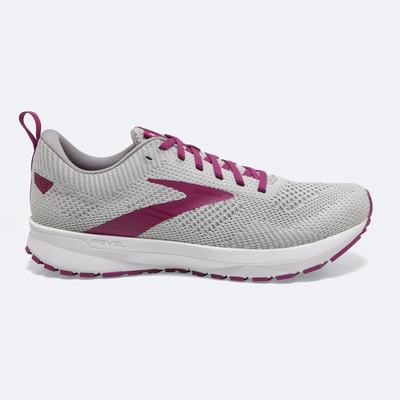 Women's Brooks Revel 5 Running Shoes Grey/White | USA05468