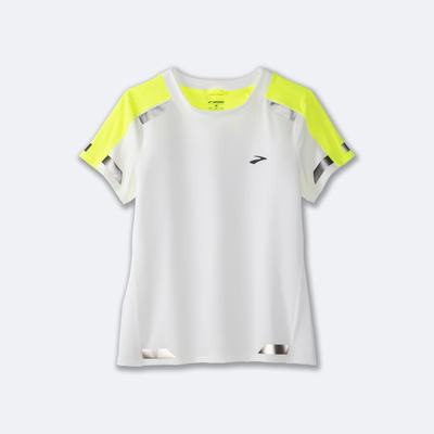 Women's Brooks Run Visible Short Sleeve T-Shirts White | USA76590