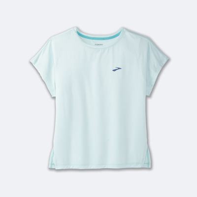 Women's Brooks Sprint Free Short Sleeve T-Shirts Blue | USA36157