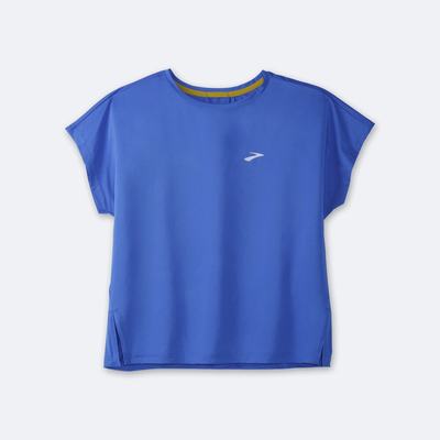 Women's Brooks Sprint Free Short Sleeve T-Shirts Blue | USA39584