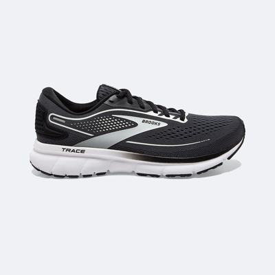 Women's Brooks Trace 2 Road Running Shoes Black/White | USA02839