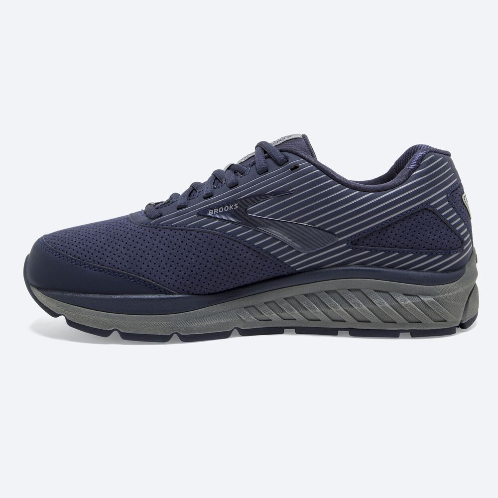 Men's Brooks Addiction Walker Suede Walking Shoes Navy | USA76950