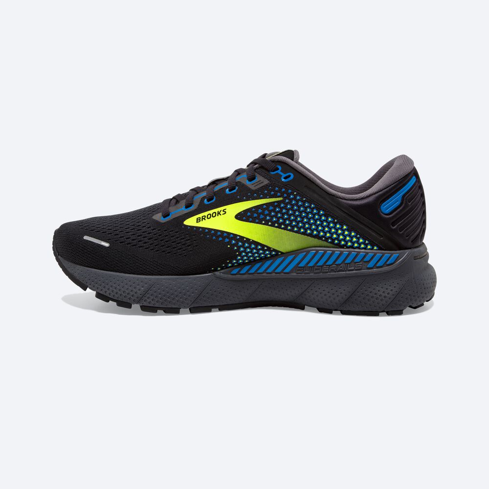 Men's Brooks Adrenaline GTS 22 Road Running Shoes Black/Blue | USA01534