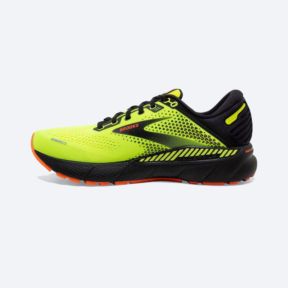 Men's Brooks Adrenaline GTS 22 Road Running Shoes Yellow/Black | USA30516