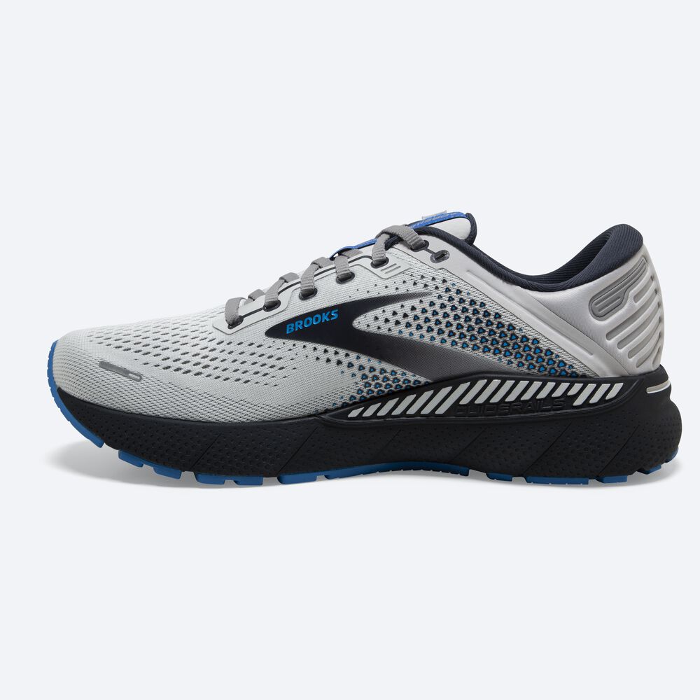 Men's Brooks Adrenaline GTS 22 Road Running Shoes Grey/Blue | USA57016