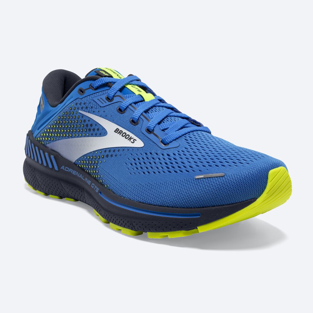 Men's Brooks Adrenaline GTS 22 Road Running Shoes Blue | USA58179