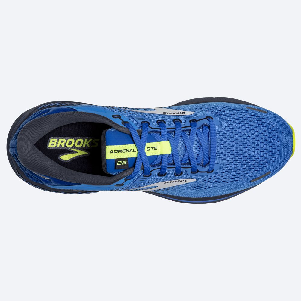 Men's Brooks Adrenaline GTS 22 Road Running Shoes Blue | USA58179