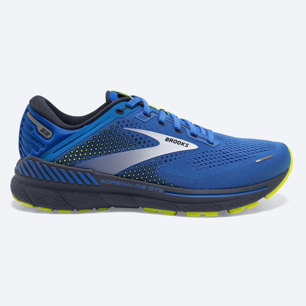 Men\'s Brooks Adrenaline GTS 22 Road Running Shoes Blue | USA58179