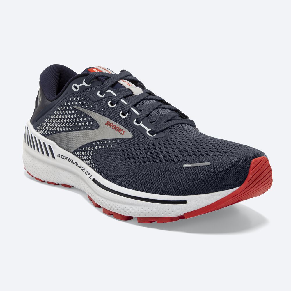 Men's Brooks Adrenaline GTS 22 Road Running Shoes Navy | USA85647