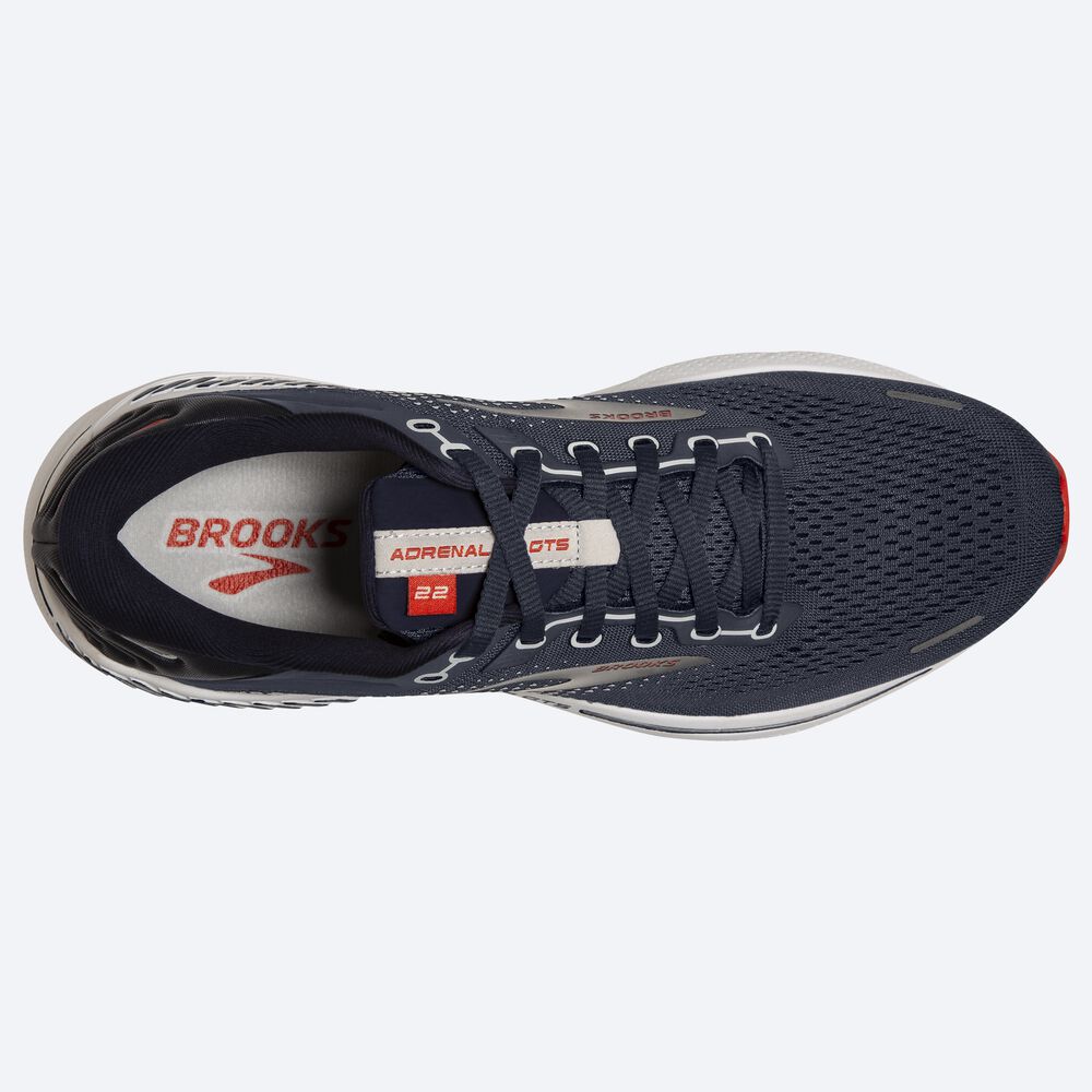 Men's Brooks Adrenaline GTS 22 Road Running Shoes Navy | USA85647