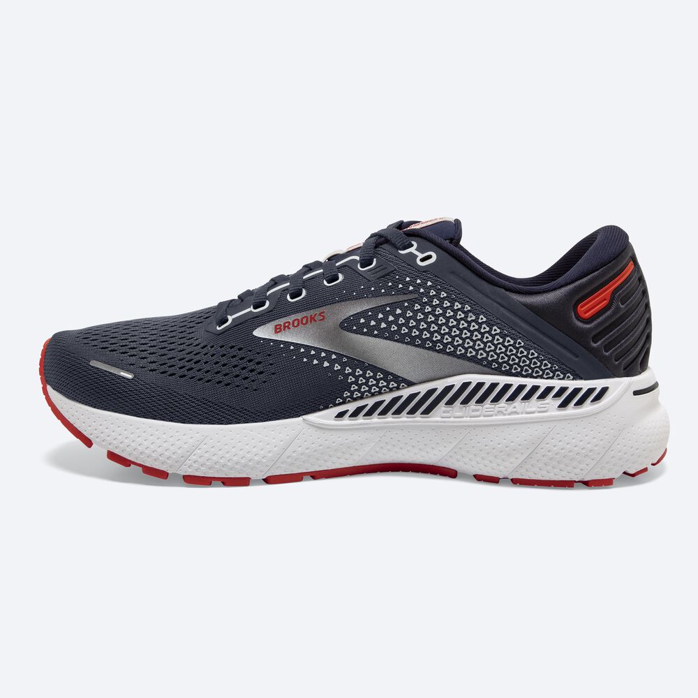 Men's Brooks Adrenaline GTS 22 Road Running Shoes Navy | USA85647