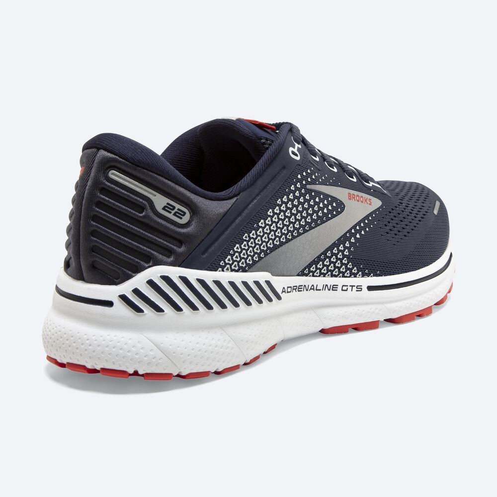 Men's Brooks Adrenaline GTS 22 Road Running Shoes Navy | USA85647