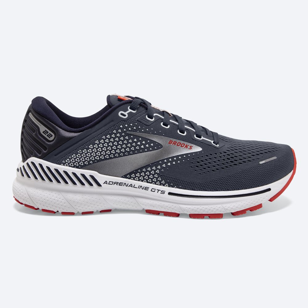 Men\'s Brooks Adrenaline GTS 22 Road Running Shoes Navy | USA85647