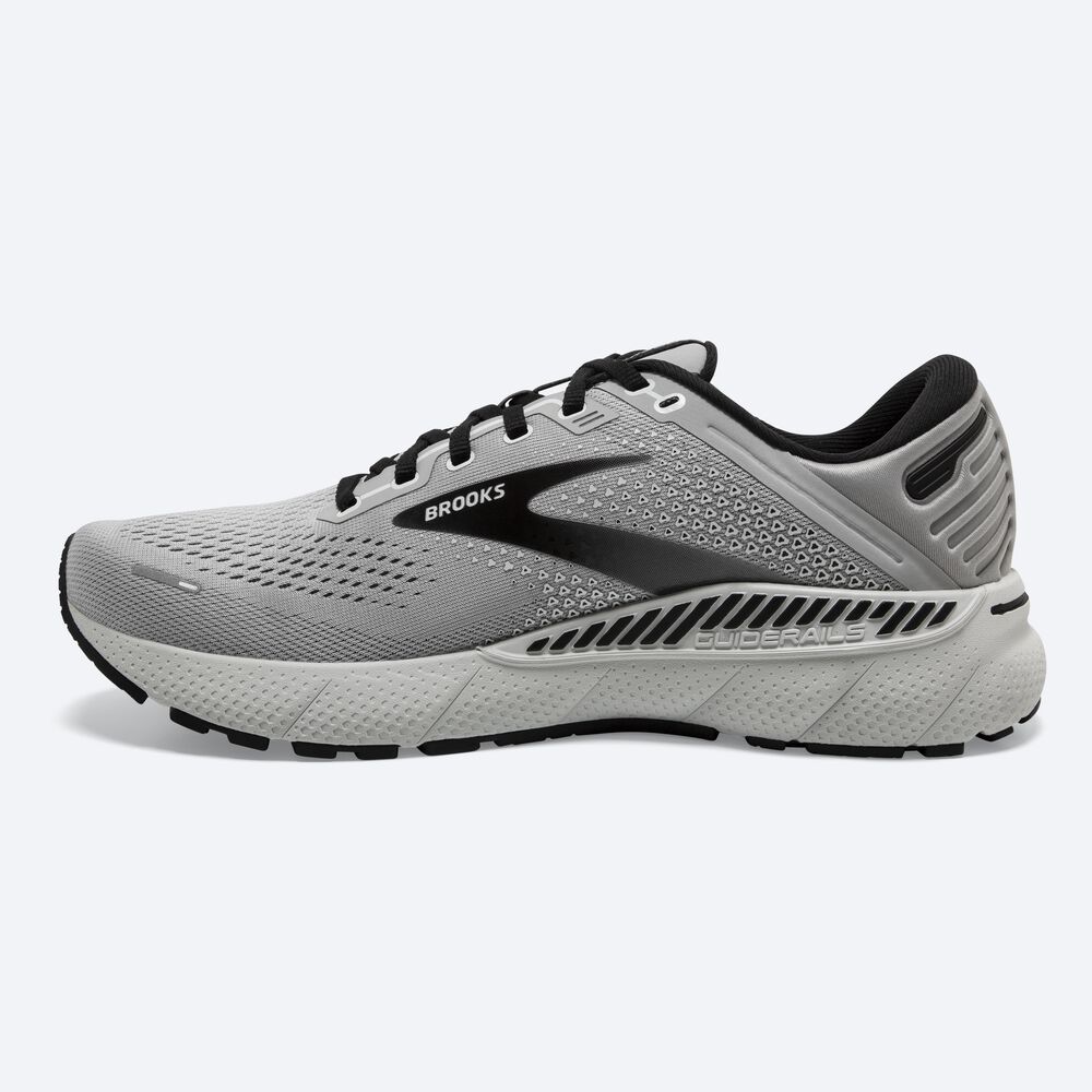 Men's Brooks Adrenaline GTS 22 Road Running Shoes Grey/Black | USA98367