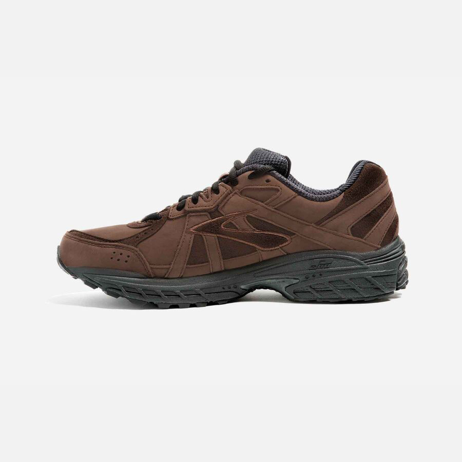 Men's Brooks Adrenaline Walker 3 Walking Shoes Brown | USA79365