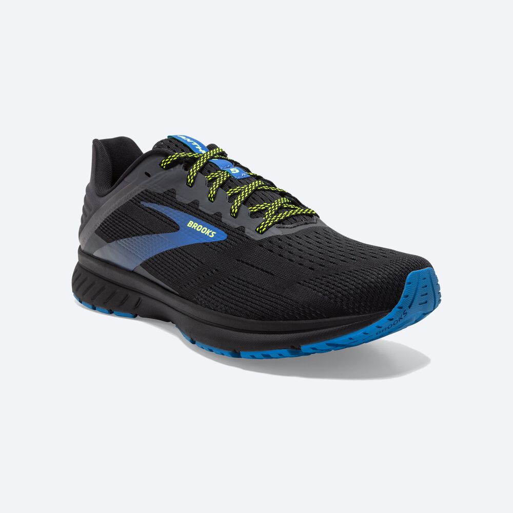 Men's Brooks Anthem 5 Road Running Shoes Black/Blue | USA48261