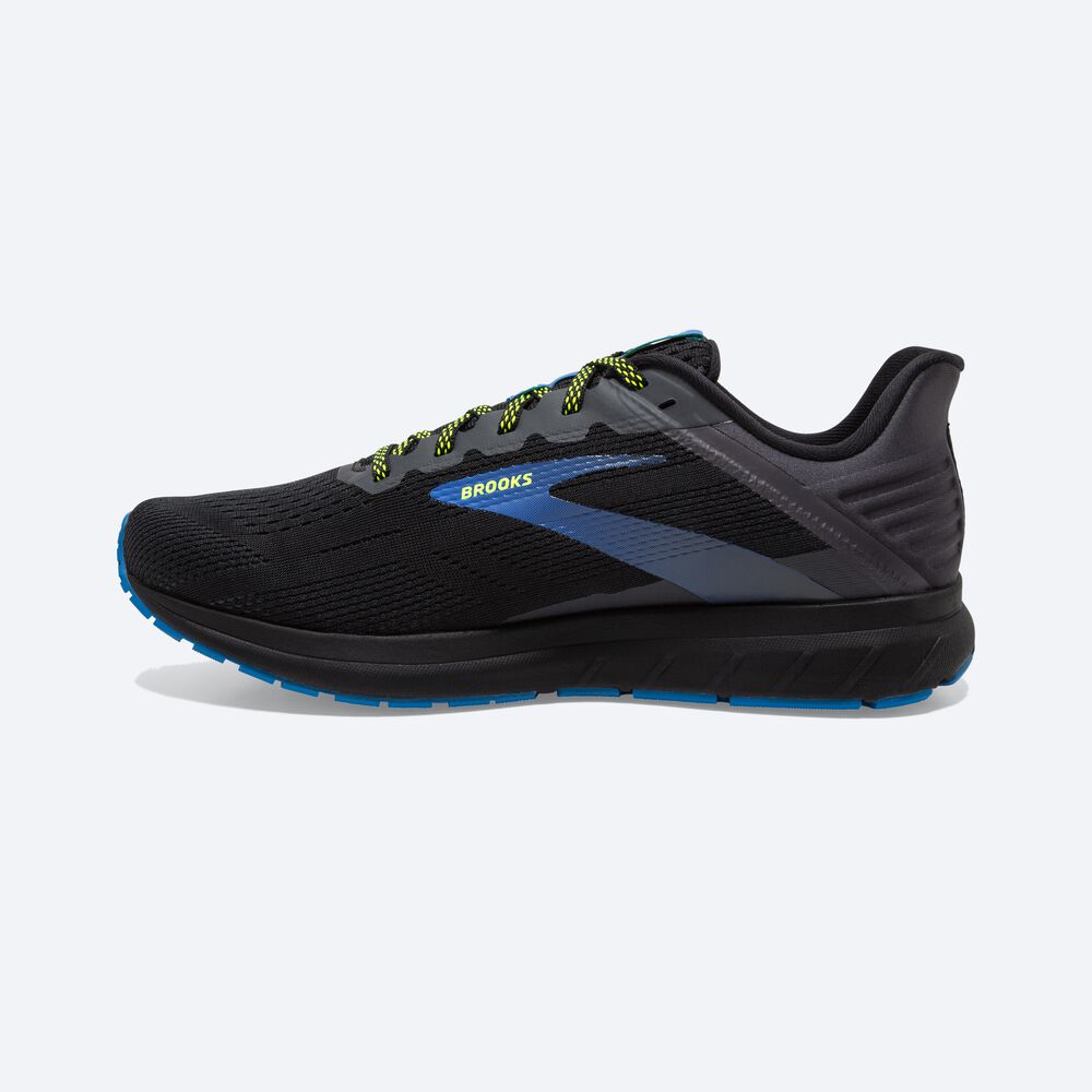 Men's Brooks Anthem 5 Road Running Shoes Black/Blue | USA48261