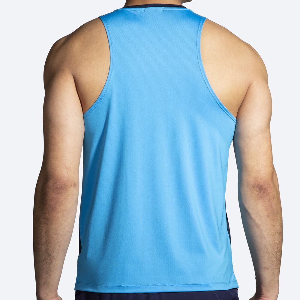 Men's Brooks Atmosphere Singlet 2.0 Tanks Navy | USA94206