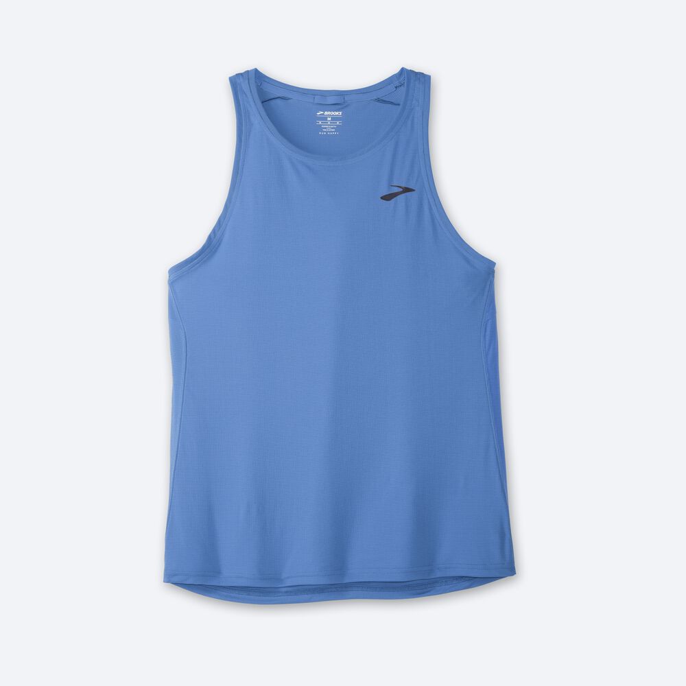 Men\'s Brooks Atmosphere Singlet Tanks Blue | USA04658