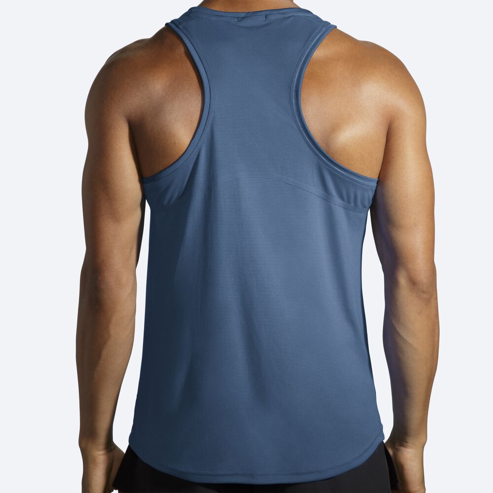 Men's Brooks Atmosphere Singlet Tanks Blue | USA68420