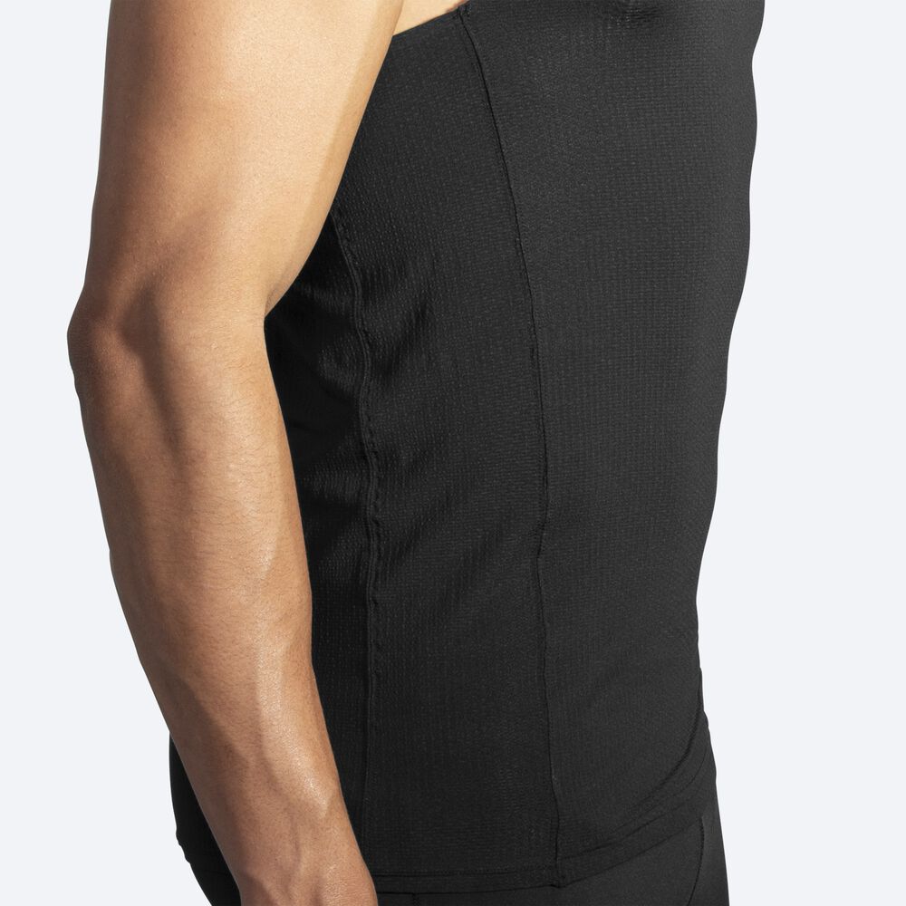 Men's Brooks Atmosphere Singlet Tanks Black | USA75924