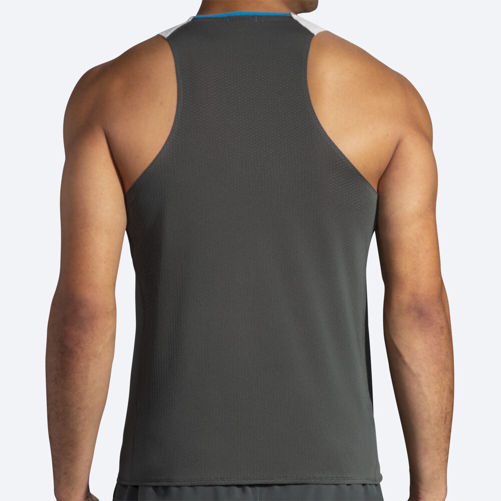 Men's Brooks Atmosphere Singlet Tanks Dark Grey/Grey | USA42893