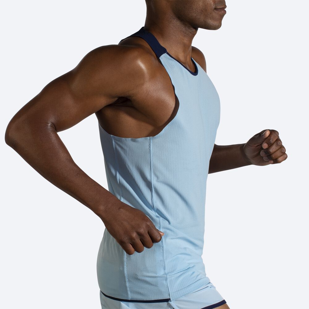 Men's Brooks Atmosphere Singlet Tanks Navy | USA95428