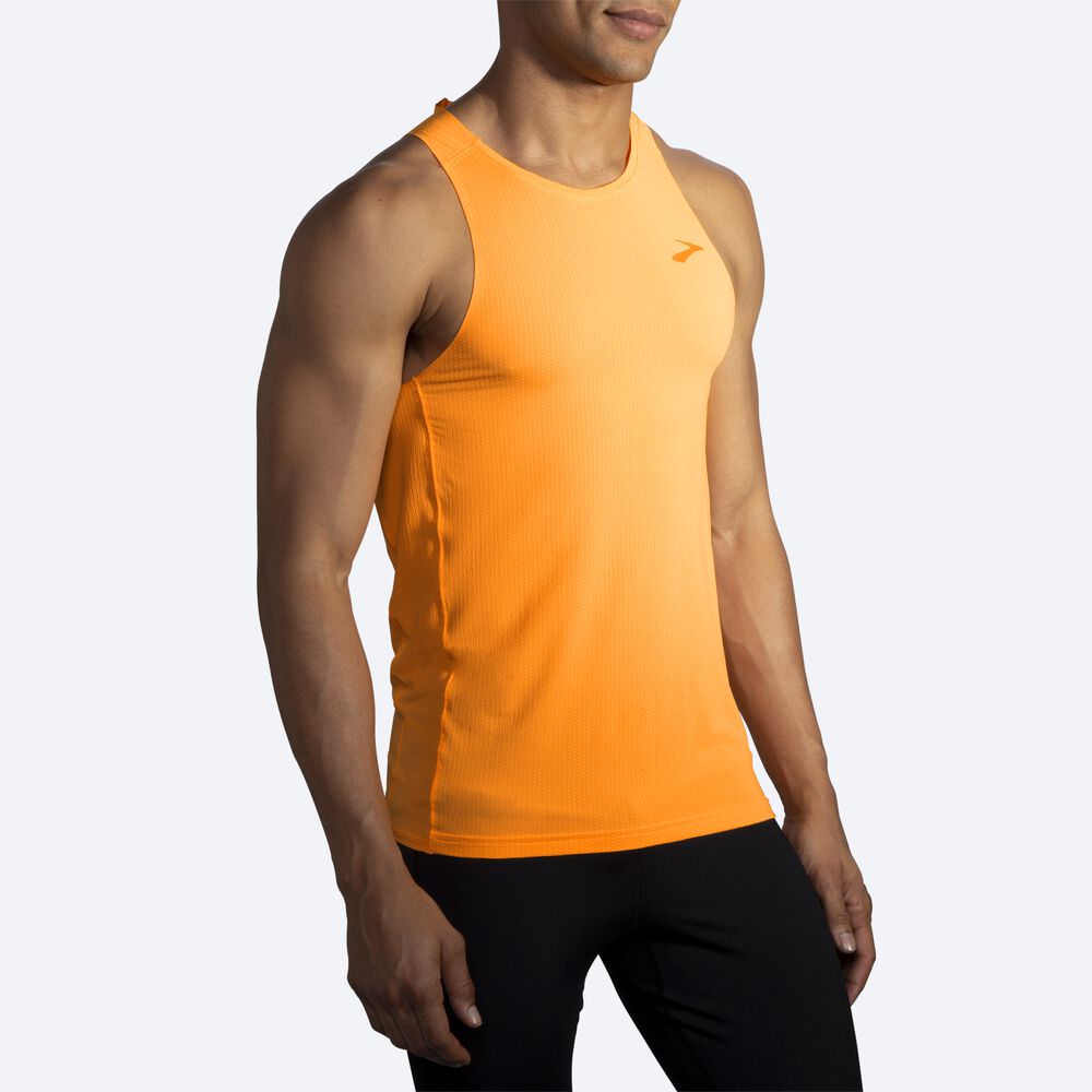 Men's Brooks Atmosphere Singlet Tanks Orange | USA56201