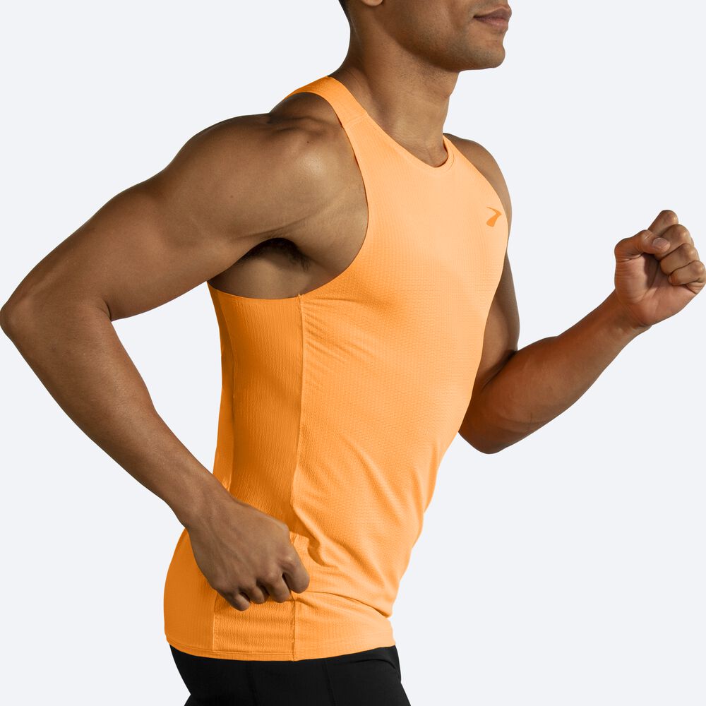 Men's Brooks Atmosphere Singlet Tanks Orange | USA56201