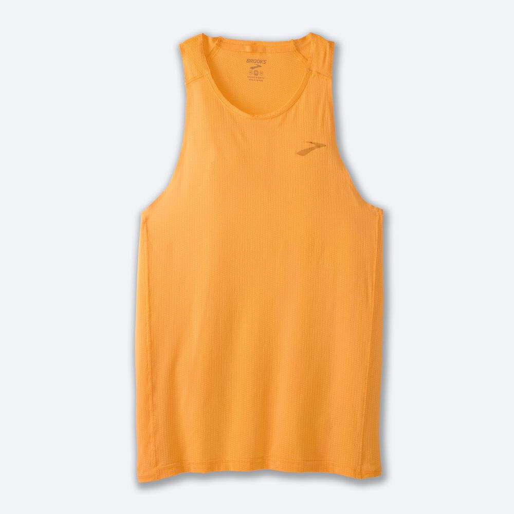 Men\'s Brooks Atmosphere Singlet Tanks Orange | USA56201