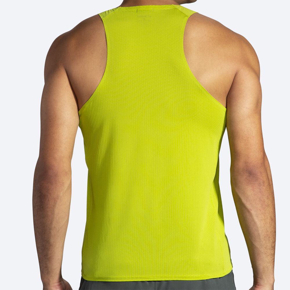 Men's Brooks Atmosphere Singlet Tanks Yellow | USA87026